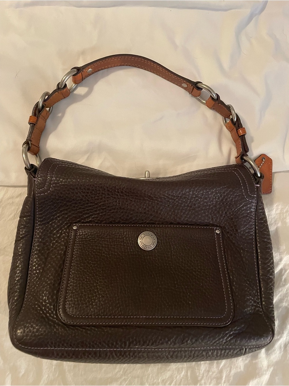Vintage Coach Chelsea pebbled leather shoulder bag